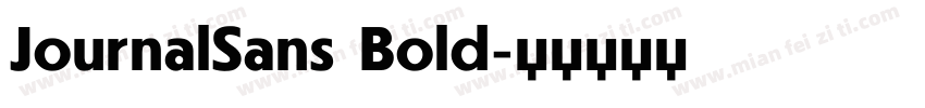 JournalSans Bold字体转换